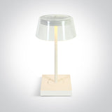 61090/W WEISS 2,5W TISCHLAMPE AKKU USB IP65 DIMMBAR