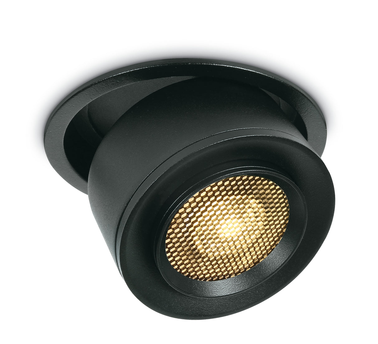 11115G/B/W SCHWARZ EINBAU COB 15W WW 15-45° 230V HONEYCOMB