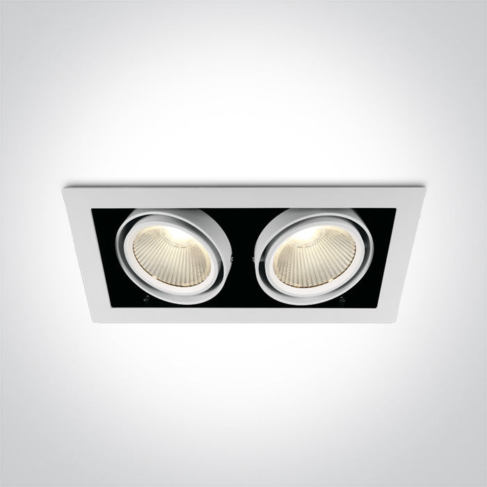 51230/W/C WEISS COB 2x30W CW 38° 230V
