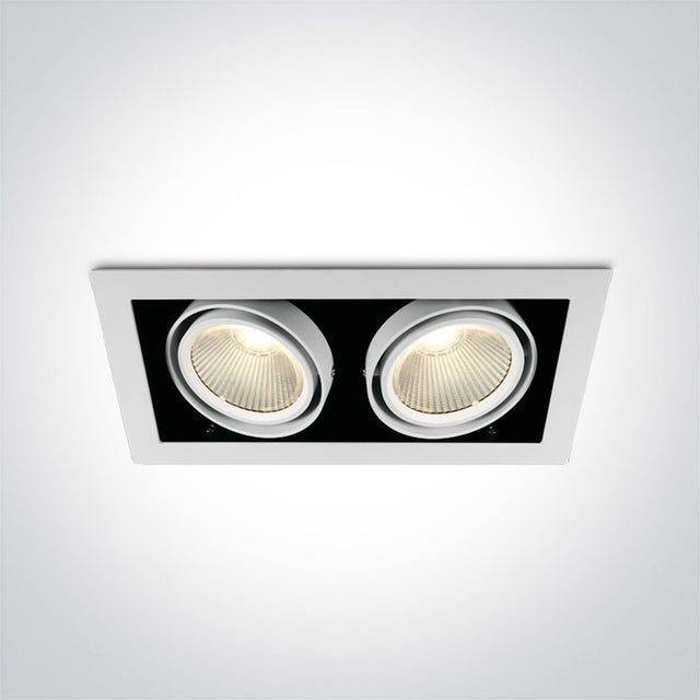 51230/W/C WEISS COB 2x30W CW 38° 230V