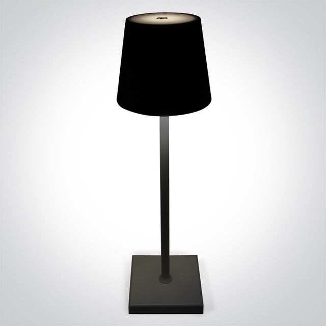 61082/B SCHWARZ 3,5W WW TISCHLAMPE AKKU USB SOCKEL IP54 DIM