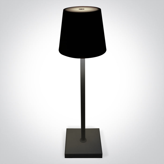 61082/B/RGBW SCHWARZ 3,5W RGB+WW TISCHLAMPE AKKU USB SOCKEL