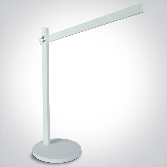 61108/W/V WEISS TISCHLAMPE LED 5,5W CCTV DIMMBAR EU PLUG