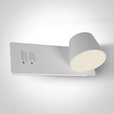 65147A/W/W WEISS LED 6W+4W UPLIGHT WW IP20 230V RIGHT
