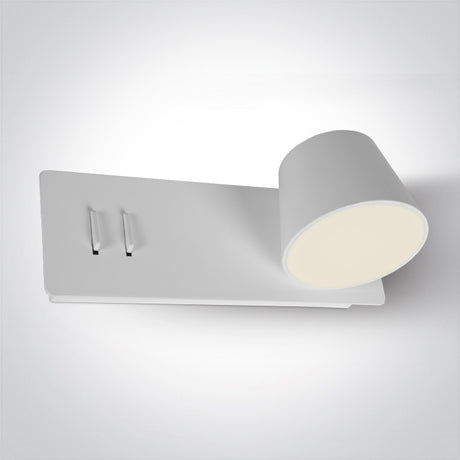 65147A/W/W WEISS LED 6W+4W UPLIGHT WW IP20 230V RIGHT