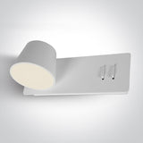 65147/W/W WEISS LED 6W+4W UPLIGHT WW IP20 230V LEFT
