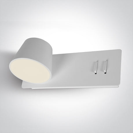 65147/W/W WEISS LED 6W+4W UPLIGHT WW IP20 230V LEFT