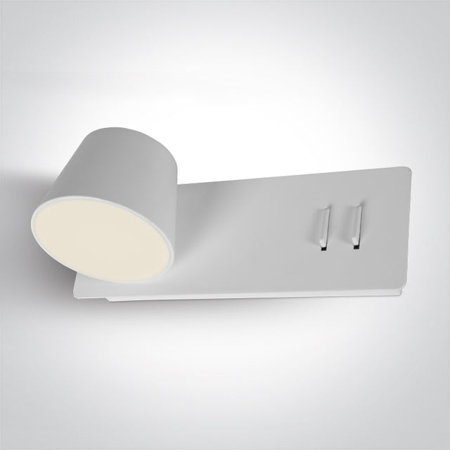65147/W/W WEISS LED 6W+4W UPLIGHT WW IP20 230V LEFT