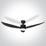 6302/B/V SCHWARZ ABS ROD FAN 35W LED 22W CCTV IP20 230V