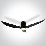 6302C/B/V SCHWARZ ABS CEILING FAN 35W LED 22W CCTV IP20 230V