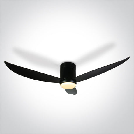 6302C/B/V SCHWARZ ABS CEILING FAN 35W LED 22W CCTV IP20 230V