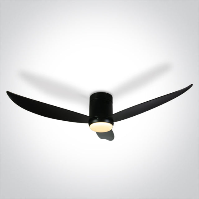 6302C/B/V SCHWARZ ABS CEILING FAN 35W LED 22W CCTV IP20 230V