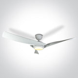 6304/W/V WEISS ABS ROD FAN 45W LED 22W CCTV IP20 230V