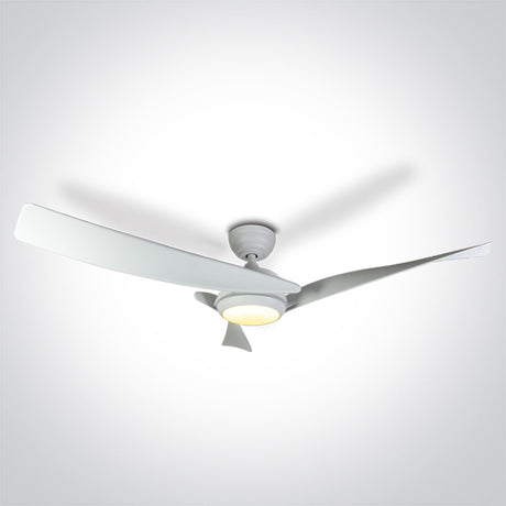 6304/W/V WEISS ABS ROD FAN 45W LED 22W CCTV IP20 230V