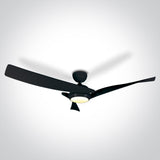 6304/B/V SCHWARZ ABS ROD FAN 45W LED 22W CCTV IP20 230V
