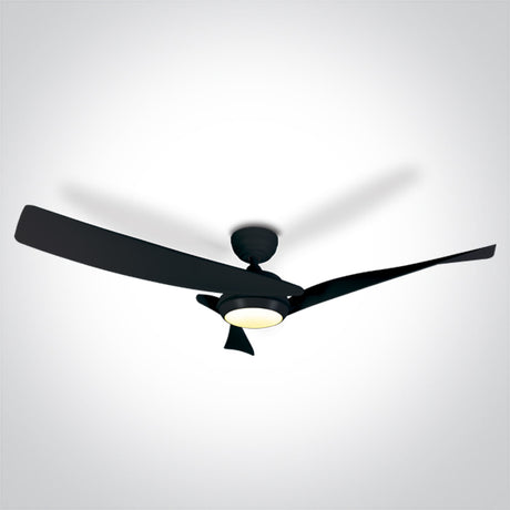 6304/B/V SCHWARZ ABS ROD FAN 45W LED 22W CCTV IP20 230V