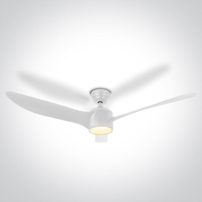6306/W/V WEISS ABS ROD FAN 40W LED 22W CCTV IP20 230V