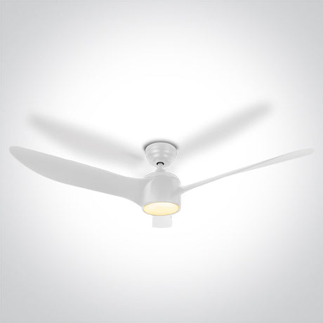 6306/W/V WEISS ABS ROD FAN 40W LED 22W CCTV IP20 230V