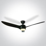 6306/B/V SCHWARZ ABS ROD FAN 40W LED 22W CCTV IP20 230V
