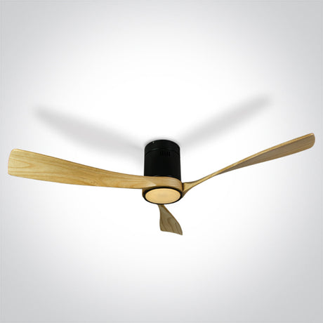 6314LC/B/V LIGHT WOOD SCHWARZ CEILING FAN 40W LED 22W CCTV