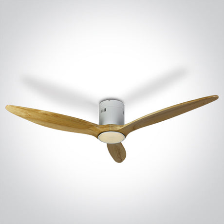 6312LC/W/V LIGHT WOOD WEISS CEILING FAN 25W LED 22W CCTV