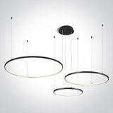 63150B/B/W SCHWARZ 3x RINGS 40cm/60cm/80cm 65W WW IP20 DIM