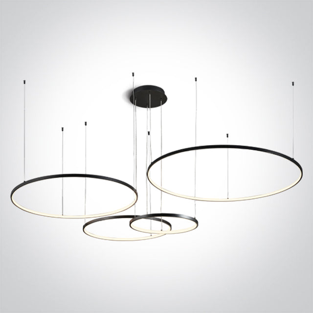 63150C/B/W SCHWARZ 4x RINGS 40cm/60cm/80cm/100cm 100W WW
