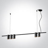63146A/B SCHWARZ PENDANT GU10 5x7W IP20 100-240V