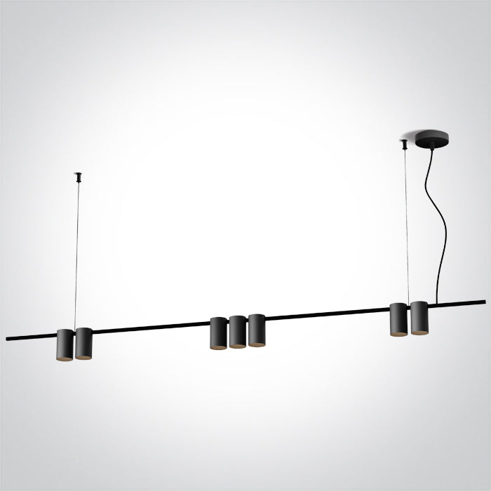 63146B/B SCHWARZ PENDANT GU10 7x7W IP20 100-240V