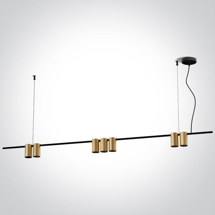 63146B/BBS GEBÜRSTETES MESSING PENDANT GU10 7x7W IP20