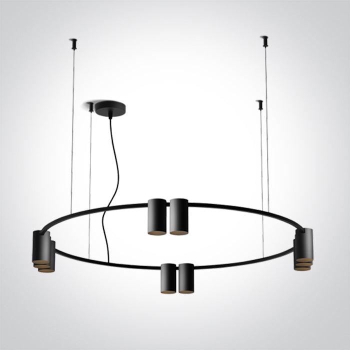 63146C/B SCHWARZ PENDANT GU10 10x7W IP20 100-240V
