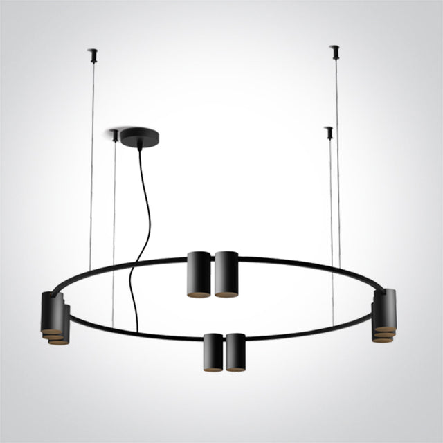 63146C/B SCHWARZ PENDANT GU10 10x7W IP20 100-240V