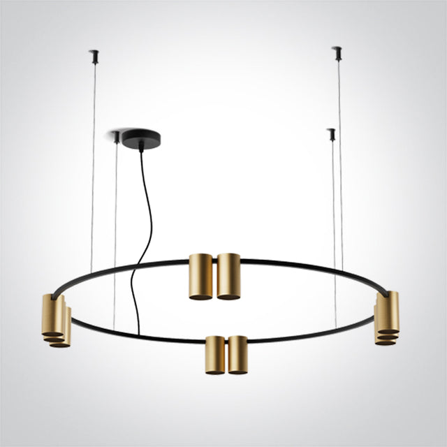 63146C/BBS GEBÜRSTETES MESSING PENDANT GU10 10x7W IP20