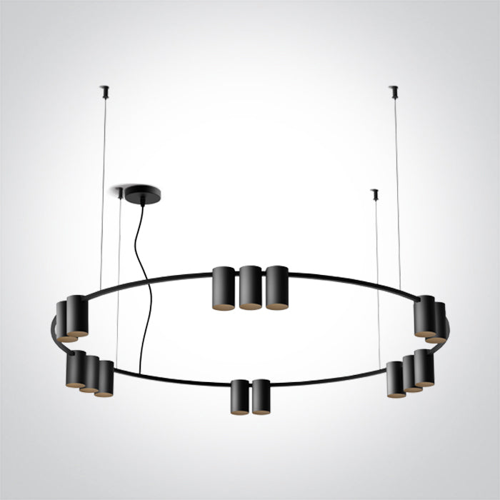 63146D/B SCHWARZ PENDANT GU10 15x7W IP20 100-240V