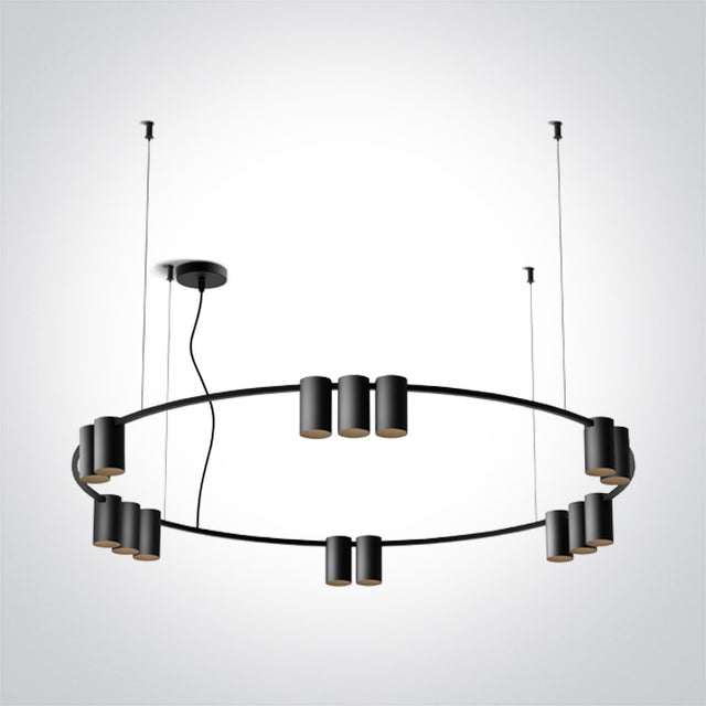 63146D/B SCHWARZ PENDANT GU10 15x7W IP20 100-240V