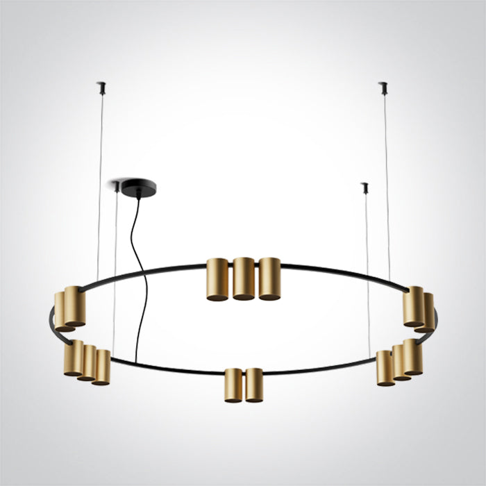 63146D/BBS GEBÜRSTETES MESSING PENDANT GU10 15x7W IP20