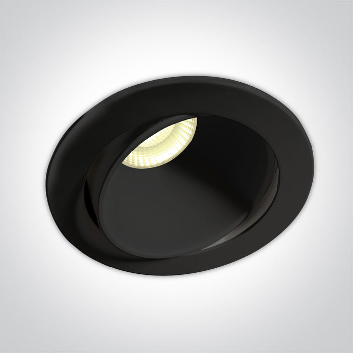 11106PK/B/W SCHWARZ 8W WW IP54 ADJUSTABLE 230V DIMMBAR