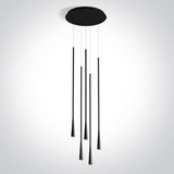63076C/B/W SCHWARZ 5x5W WW 230V