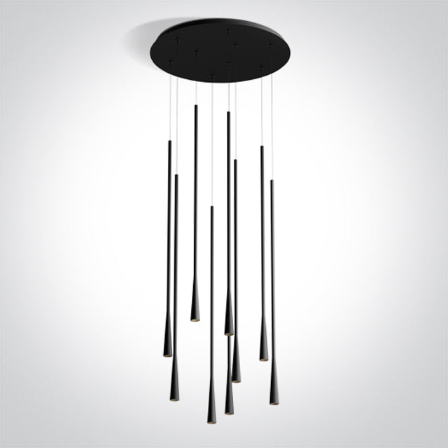 63076D/B/W SCHWARZ 9x5W WW 230V