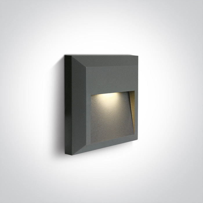 67388B/AN/V ANTHRACITE WALL LIGHT 2W CCTV DARK LIGHT IP65