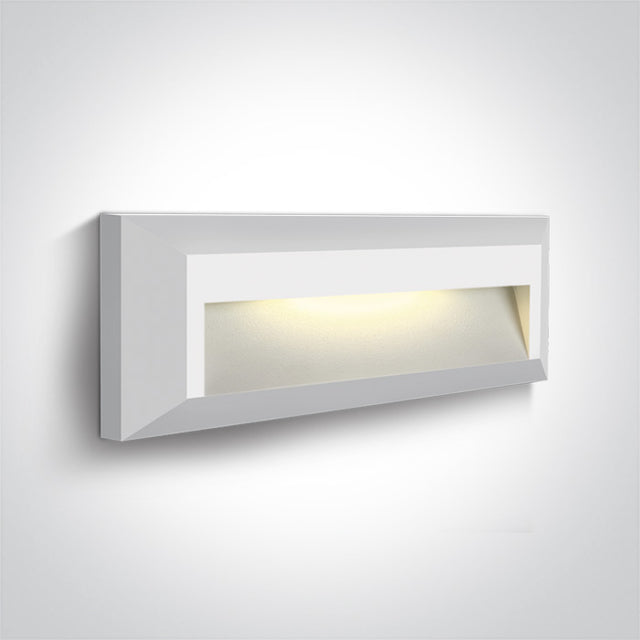 67388C/W/V WEISS WALL LIGHT 2W CCTV DARK LIGHT IP65 230V