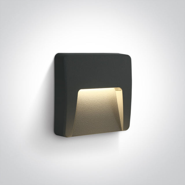 67418/AN/V ANTHRACITE WALL LIGHT 3W CCTV DARK LIGHT IP65
