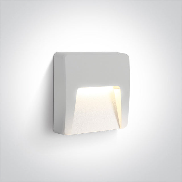 67418/W/V WEISS WALL LIGHT 3W CCTV DARK LIGHT IP65 230V