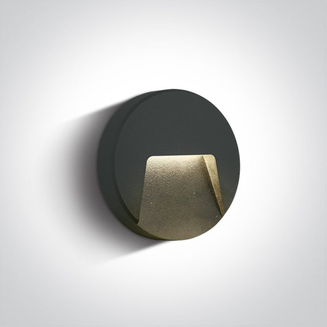 67414/AN/V ANTHRACITE WALL LIGHT 3W CCTV DARK LIGHT IP65