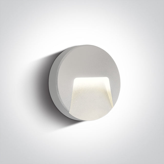 67414/W/V WEISS WALL LIGHT 3W CCTV DARK LIGHT IP65 230V
