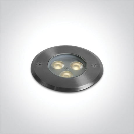 69076A/W SS316L IP67 INGRUND 3x1W WW 24V DC LOW DEPTH