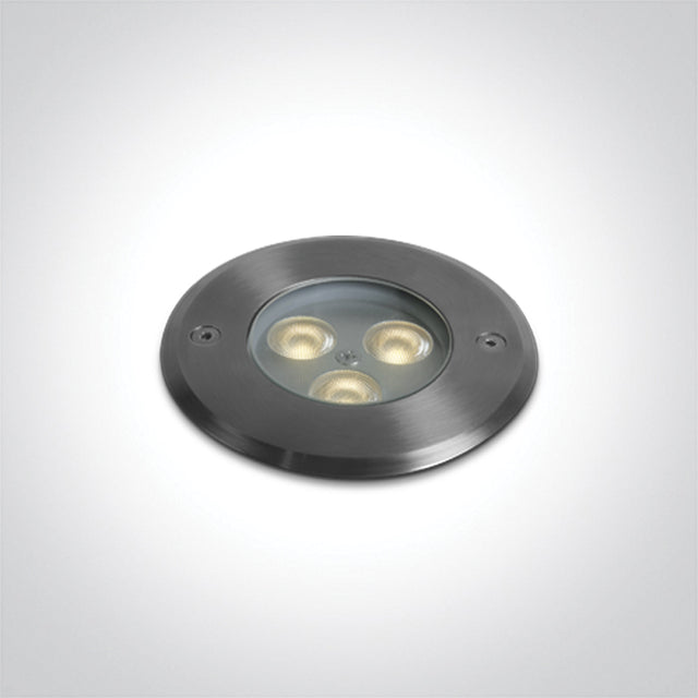69076A/W SS316L IP67 INGRUND 3x1W WW 24V DC LOW DEPTH