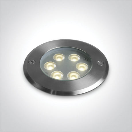 69076B/W SS316L IP67 INGRUND 6x1W WW 24V DC LOW DEPTH