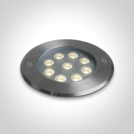69076C/W SS316L IP67 INGRUND 9x1W WW 24V DC LOW DEPTH