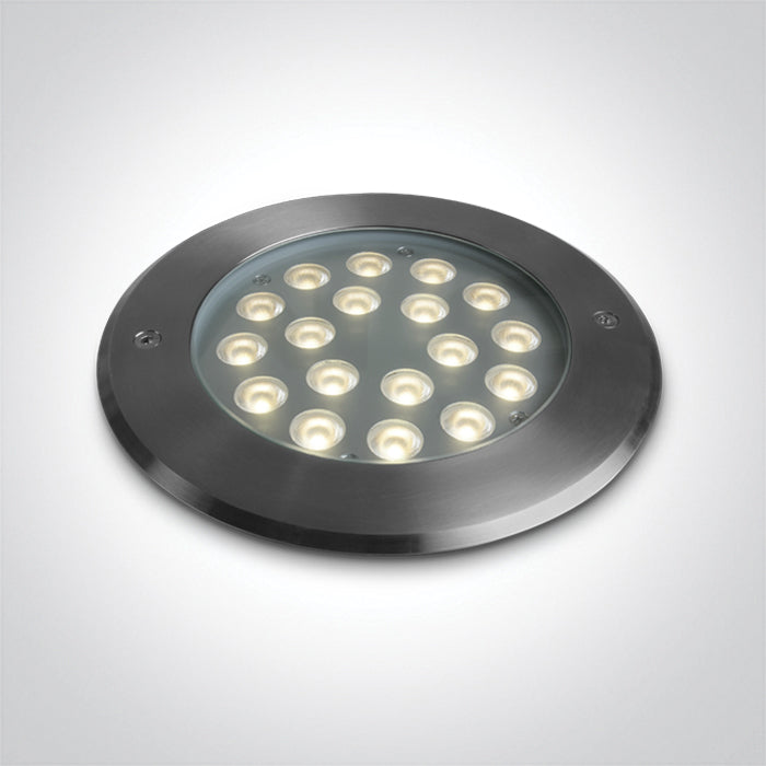 69076D/W SS316L IP67 INGRUND 18x1W WW 24V DC LOW DEPTH